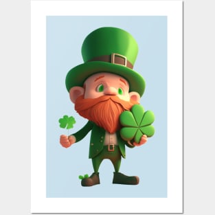 St.Patrick day leprechaun t-shirt Posters and Art